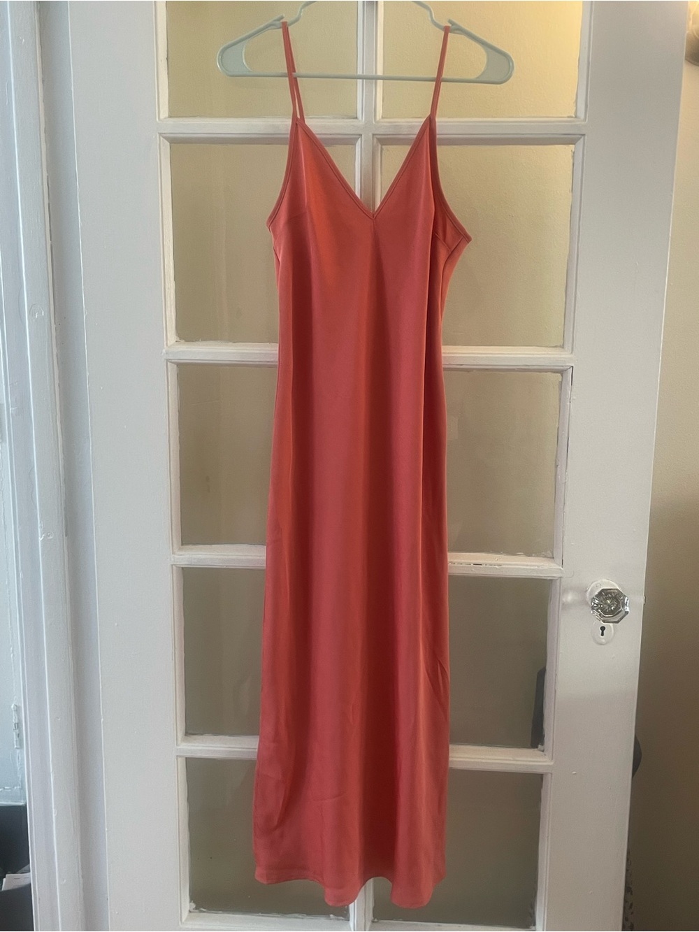 Pink midi slip dress